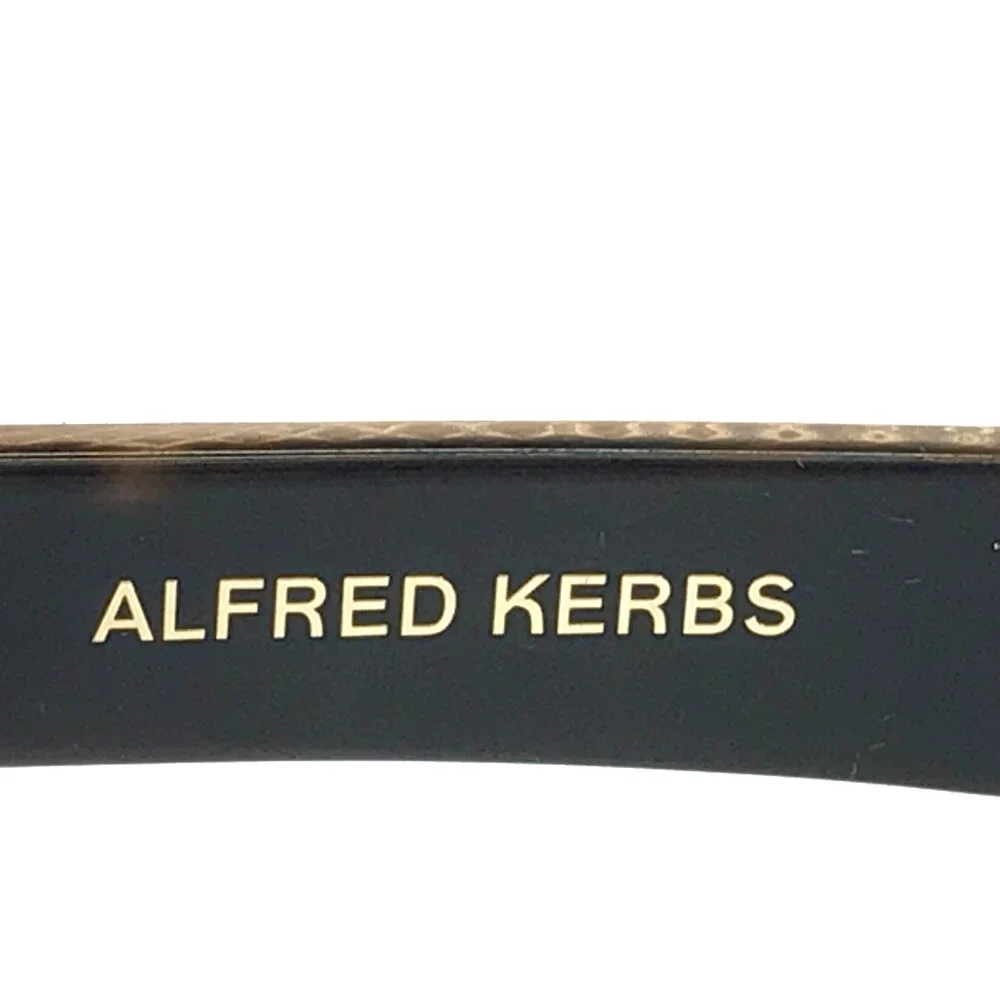 Alfred Kerbs Eyeglasses Frames MASK BK Shiny Black Gold Flat Top 56-17-143